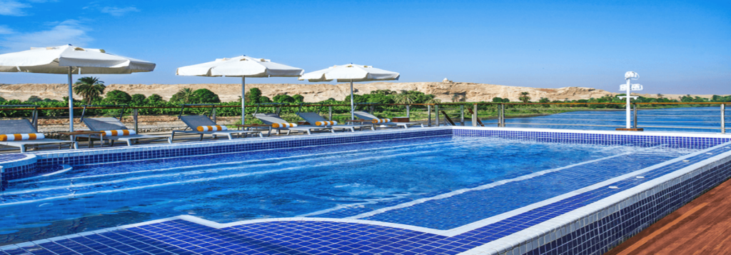 Oberoi Philae Swimming Pool - Direct Nile Cruise Egypt