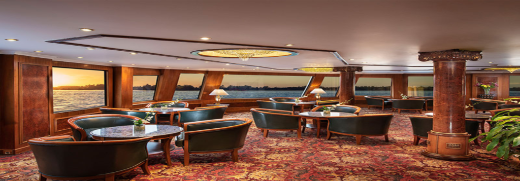 Sonesta St. George I Nile Cruise Ship Panorama Lounge - Direct Nile Cruise Egypt